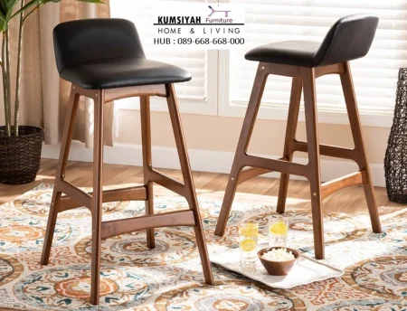 Kursi Bar Minimalis Retro Sandaran Rendah
