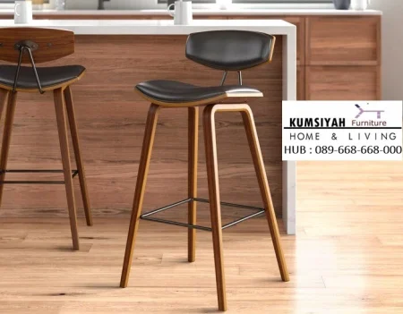 Kursi Bar Seri Leather Barstool Premium