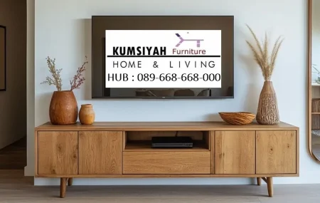 Meja TV Minimalis Retro Kayu Jati