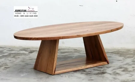 Coffe Table Oval Jati Solid
