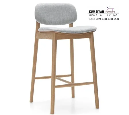 Kursi Bar Kayu Solid Minimalis