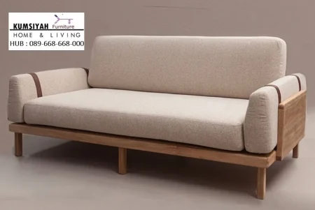 Kursi Sofa Rangka Kayu Estetik