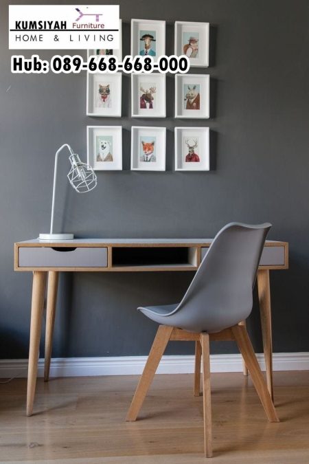 Meja Belajar Minimalis Grey Bandung