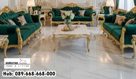 Sofa Tufted Gold Galmour