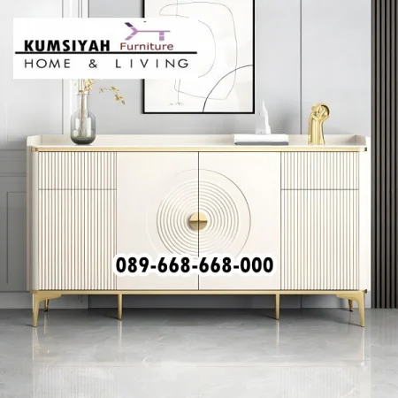 Buffet Cabinet Mewah Kayu Solid Sukabumi