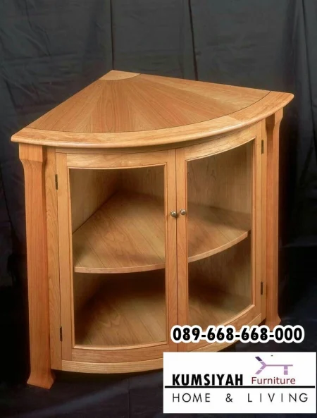 Meja Sudut Kayu Jati Simple Jakarta