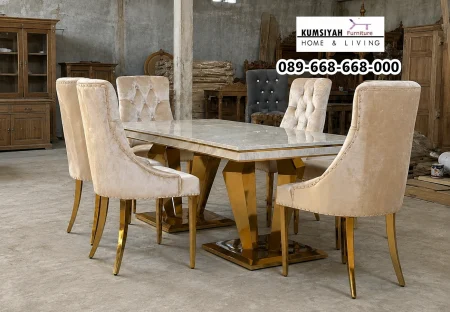 Desain Terbaru Meja Makan Marmer Samarinda