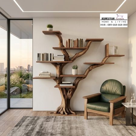 Rak Buku Susun Model Pohon Minimalis